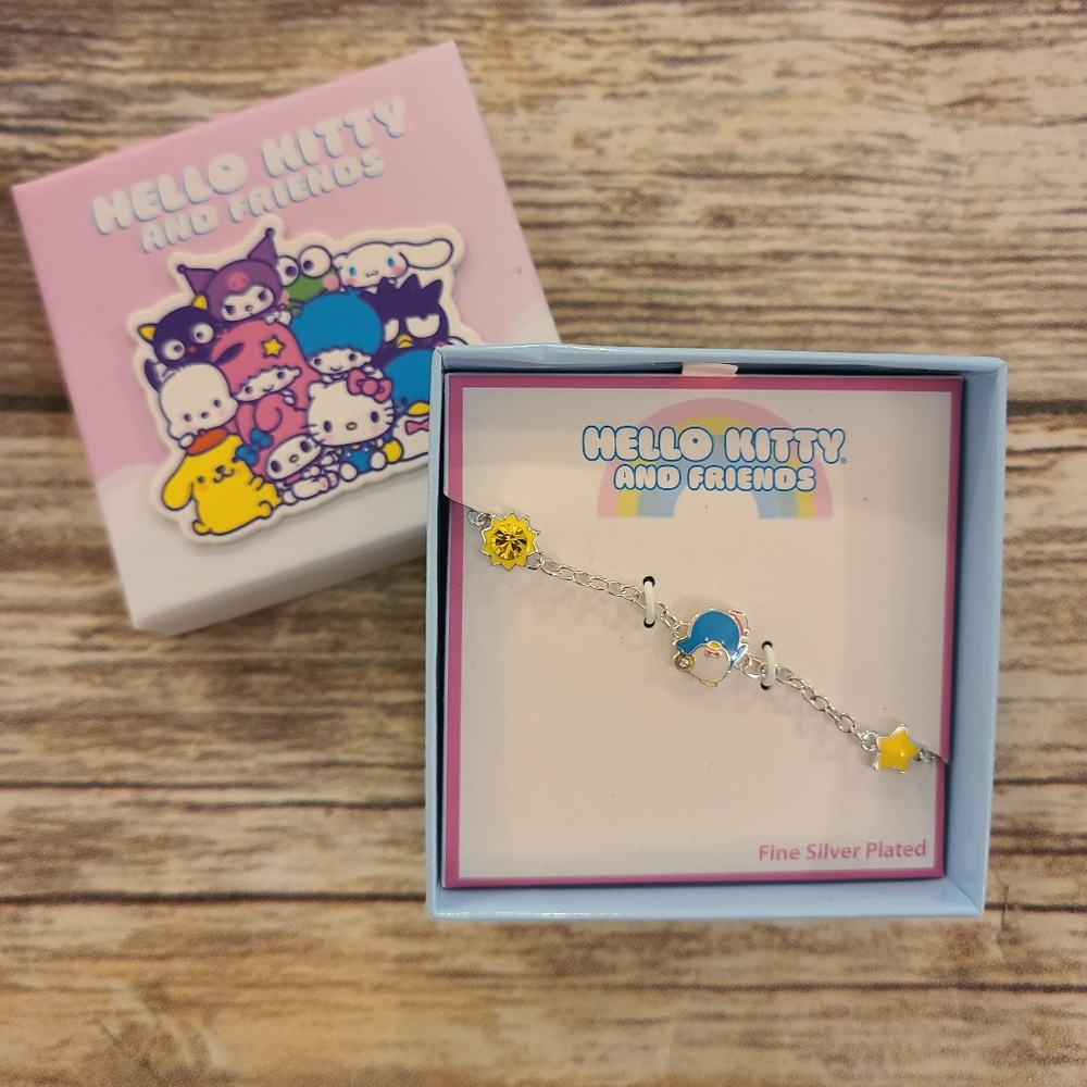Hello Kitty and Friends Tuxedo Sam  Silver Plated Kids Bracelet